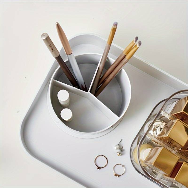 360 Twist Split Makeup Rack, Large Capacity Carousel Spinning Holder, Makeup Pen Organizer Detachable Cosmetic Storage Rack, Vanity Table Desktop Cosmetic Shelf, Table Top Makeup Organizer, Multipurpose Cosmetic Container 360 Twist Split Makeup Rack, Large Capacity Carousel Spinning Holder, Makeup Pen Organizer Detachable Cosmetic Storage Rack, Vanity Table Desktop Cosmetic Shelf, Table Top Makeup Organizer, Multipurpose Cosmetic Container